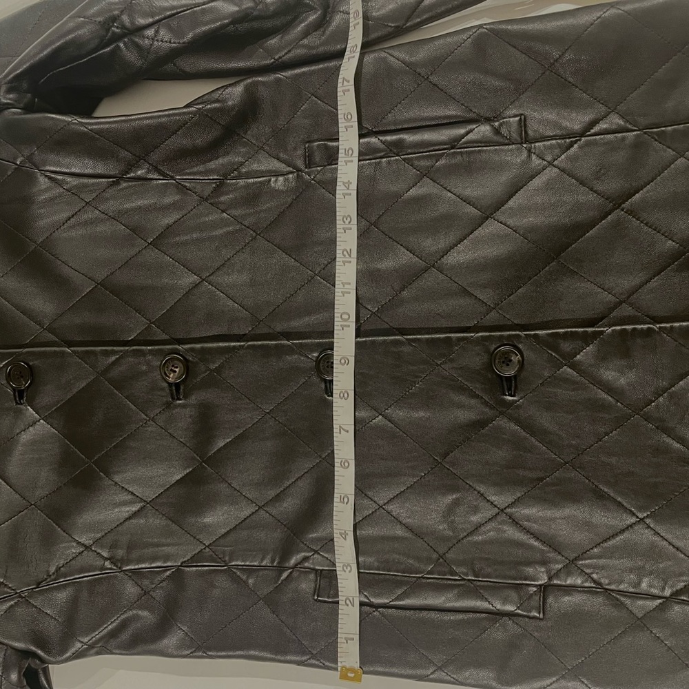 BURBERRY Vintage Quilted Leather Blazer Jacket - Picture 8 of 10